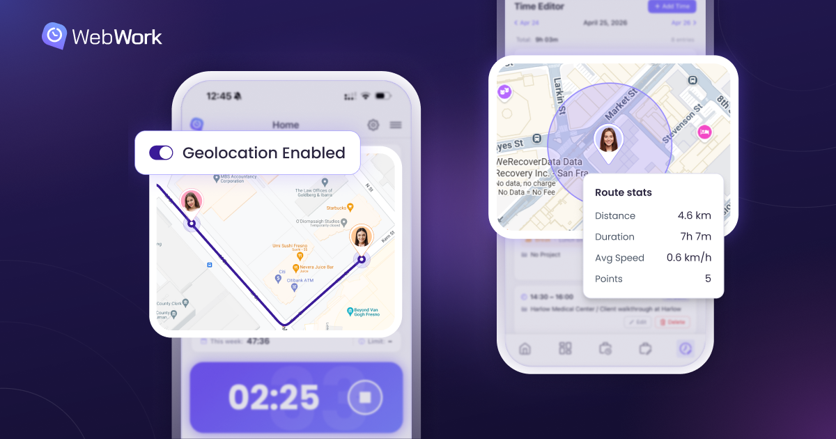 Geofencing Time Clock App | WebWork