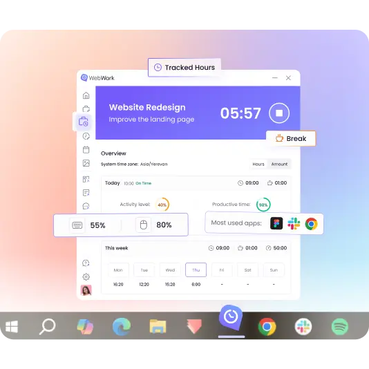 Учёт часов на объекте с любого устройства на Windows macOS Linux веб и Chrome