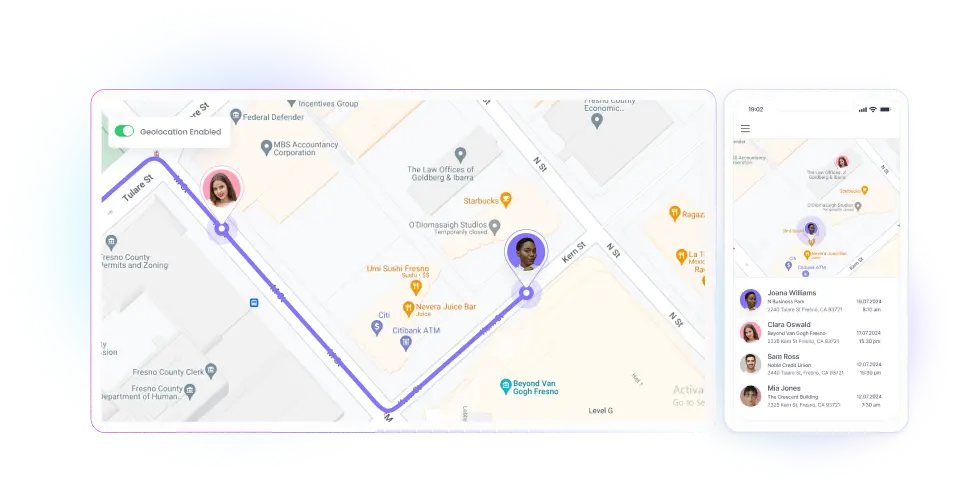 Verfolgen Sie den GPS-Standort der Mitarbeiter GPS-Tracking für Mitarbeiter im Homeoffice