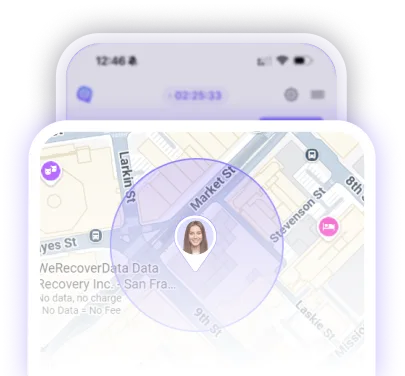 Mobile time tracking for logistics teams on the road with GPS location recording