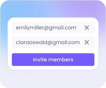 Adding cleaning crew members by email invite and mobile app download