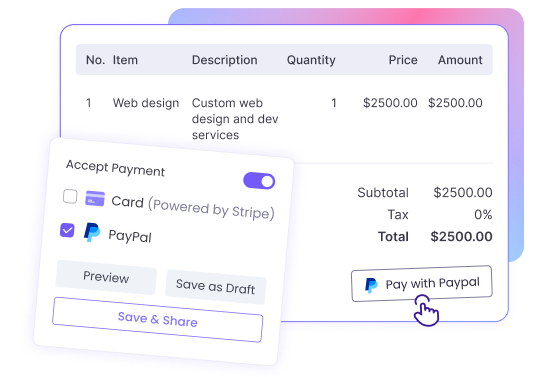 Online Invoices Online invoices with Pay button