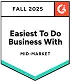 G2 Easiest To Do Business With Fall 2025 G2 Easiest To Do Business With Fall 2025 badge awarded to WebWork Time Tracker