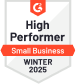 G2 High Performer Small Business Winter 2025 – WebWork Time Tracker G2 High Performer Small Business Time Tracking Software Winter 2025 badge awarded to WebWork Time Tracker