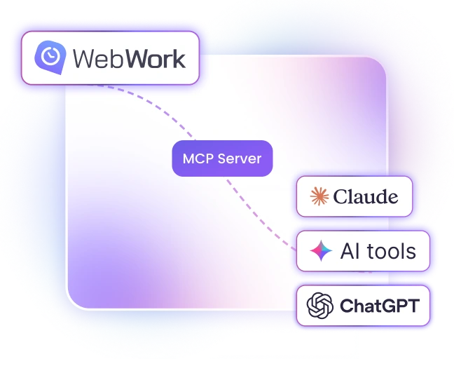 MCP no monitoramento de tempo conectando assistentes de IA como Claude e ChatGPT ao workspace do WebWork