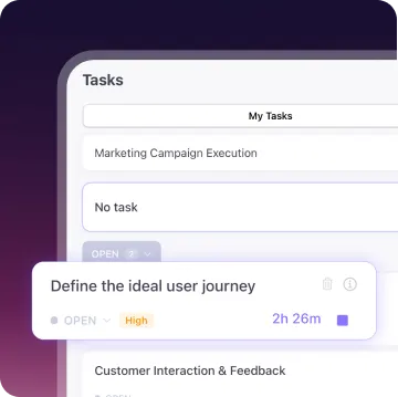 Mobile time tracking app for employees with task tracking and full context