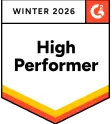 G2 High Performer Winter 2026 badge earned by WebWork as a reliable employee monitoring software