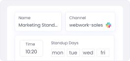 Run daily standups with automated check-ins to keep teams aligned