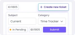 Ticket portal for submitting and tracking support requests efficiently