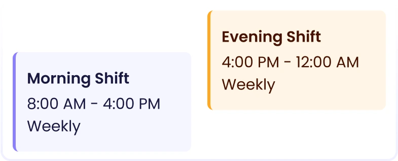 Shift Scheduling and Employee Management with Productivity Tracker Software Create and manage employee schedules with productivity tracker software