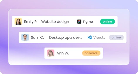 Real time monitoring of projects tasks and apps