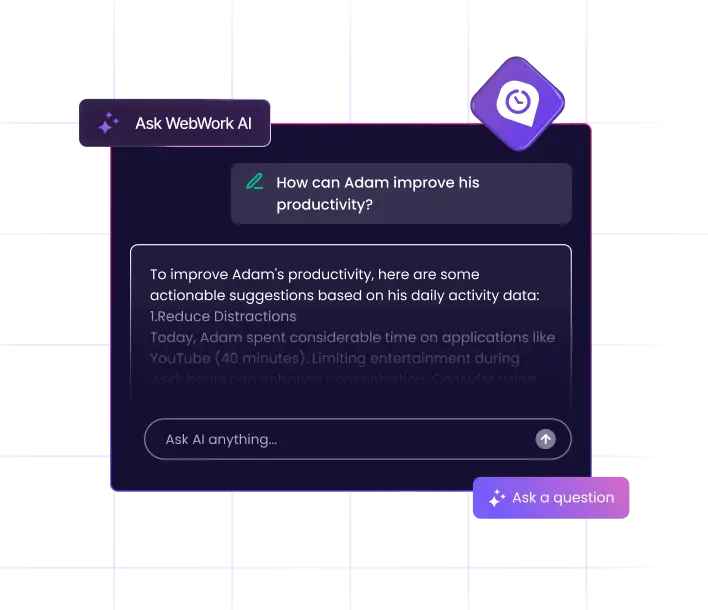 AI powered time tracker with intelligent performance analysis and automated workflow management