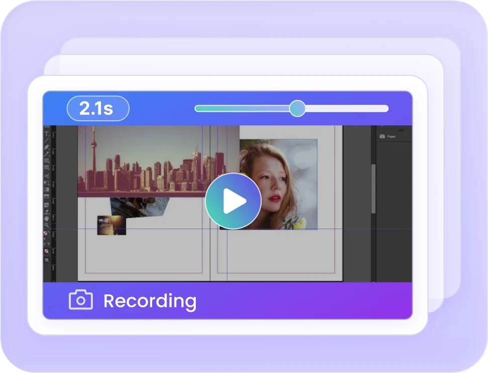 Video screenshots recording short clips of employee screen activity