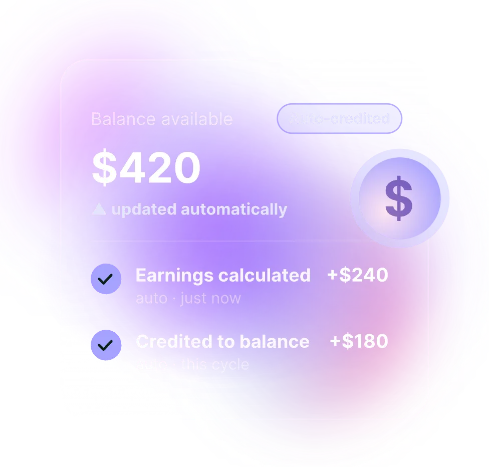 Automatic credit tracking of referral program