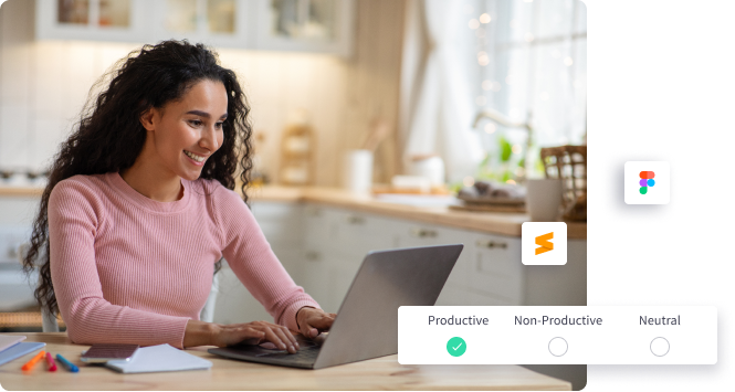 Remote employee monitoring with productivity features