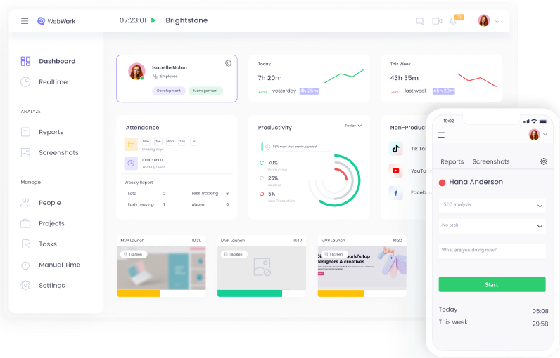 Dashboard for WebWork Time Tracker Dashboard | WebWork Roadmap
