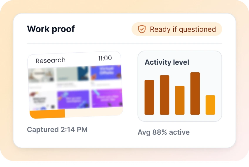 Screenshots and activity records attached to Salesforce hours as evidence for disputes