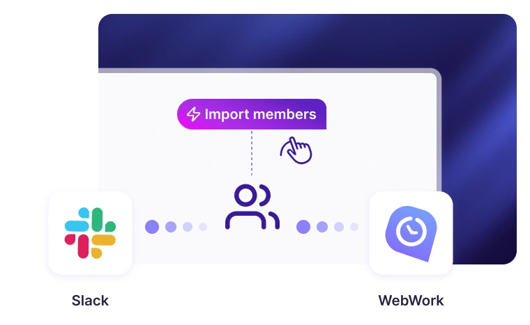 Steps to set up time tracking in Slack with WebWork