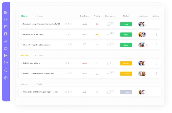 Organize your tasks with WebWork Time Tracker's Task Management System Task Management | WebWork Features