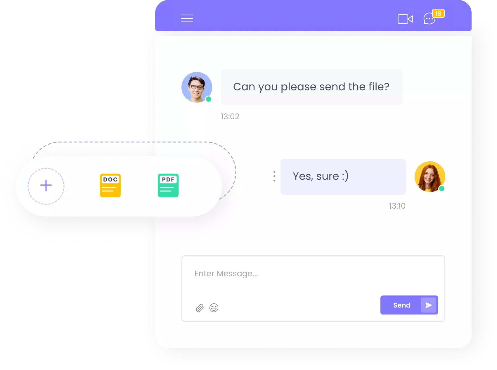 Track time and communicate on WebWork Time Tracker Team Chat | WebWork Features