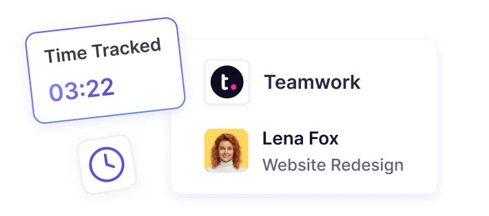 Hours tracked in WebWork pushed back to Teamwork as native time entries with the billable flag