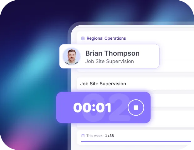 App de seguimiento de tiempo compatible con iPad para gerentes y líderes