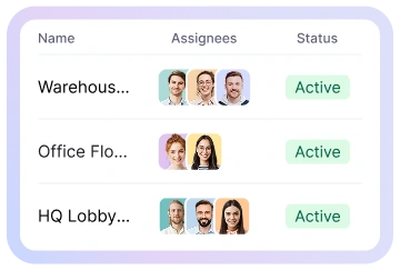 Managers create multiple time clock kiosk stations to track time on kiosk for different teams
