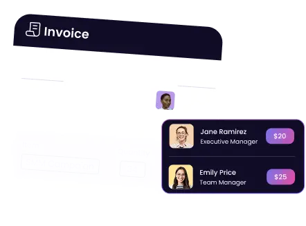 Invoicing and billable hours generated from recorded work logs and time entries
