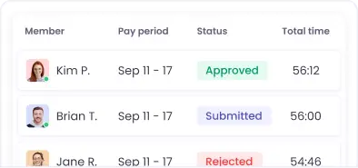 Табели и согласования с поддержкой audit log