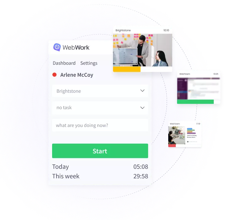 Time Tracker with 4 Screenshot modes Time Tracker with Screenshots | WebWork Tracker