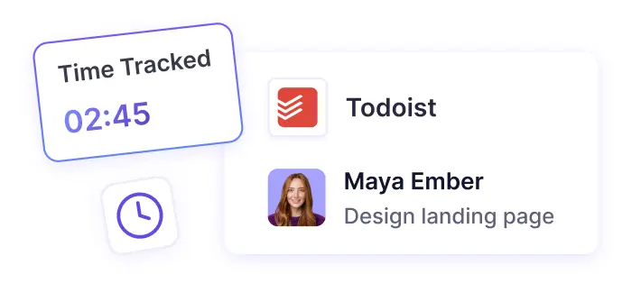 Часы из WebWork отображаются в комментарии к соответствующей задаче Todoist