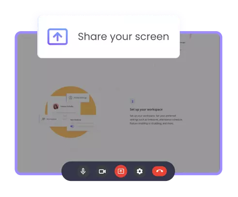 Share your screen on WebWork