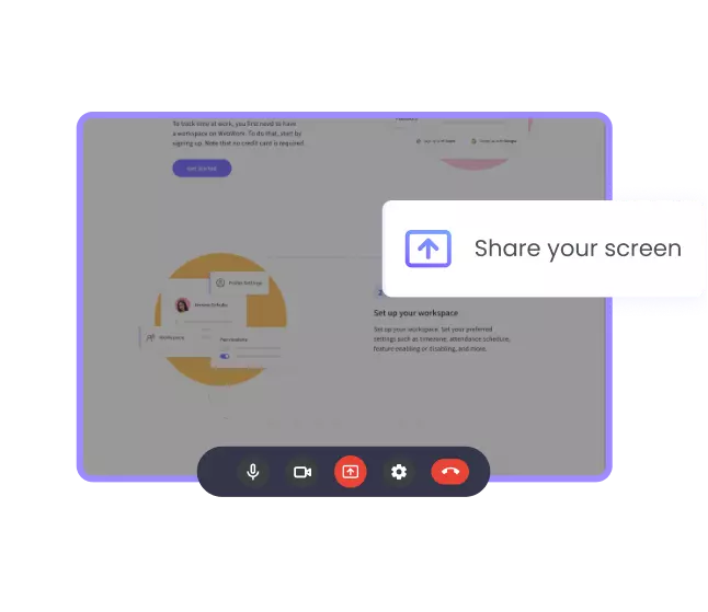 Share your screen on WebWork