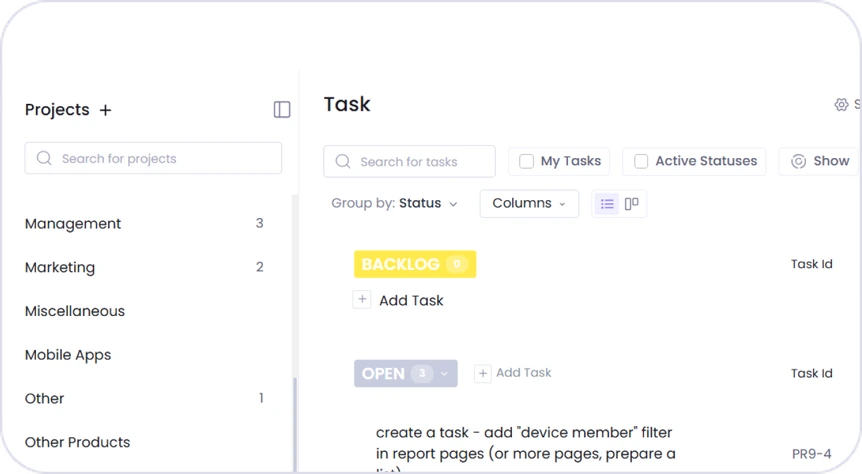Painel do rastreador de tempo web WebWork em uma aba do navegador