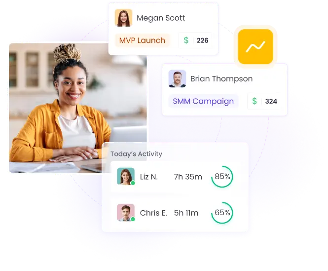 Zeit-Tracker für Homeoffice Zeit-Tracker für Homeoffice, der Remote-Teams bei der Überwachung von Produktivität und Leistung unterstützt