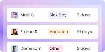 Leave management with time entry software for tracking employee time off