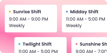 Workforce scheduling software to assign shifts, manage availability, and prevent shift conflicts