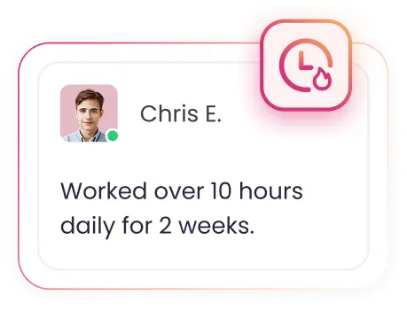 Tracking overwork and burnout risk with work-life balance reports and flags