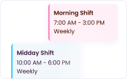 Shift and leave management for scheduling holidays and PTO