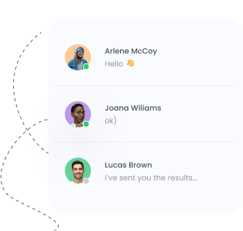 Team communication and collaboration with built-in chat
