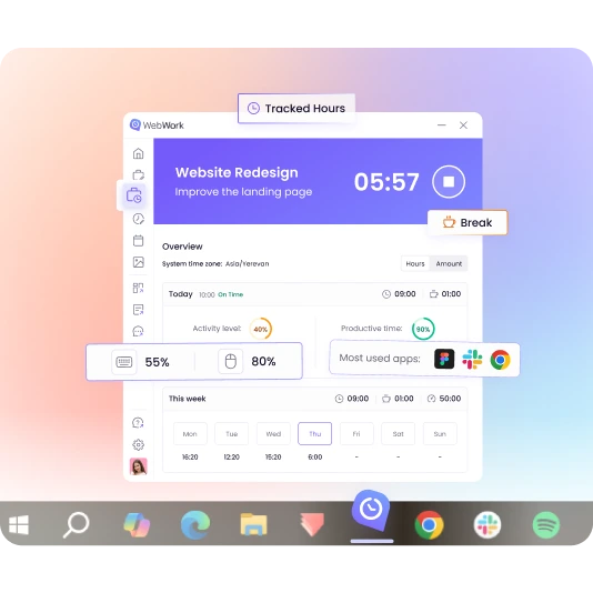 Desktop, mobile, web and Chrome Extension time tracker installation options