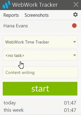 how to start tracking time