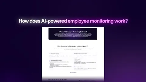 How AI-powered employee monitoring works — WebWork video